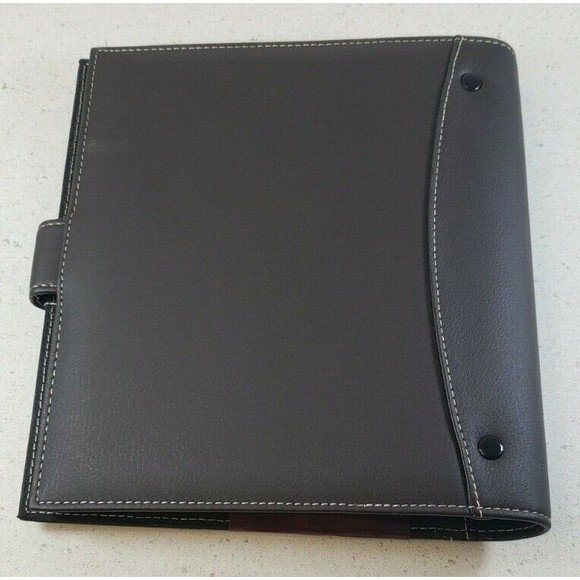 "It's Academic Mini Executive Leather Portfolio Folder, 1"" Ring Dark Brown - Picture 11 of 12